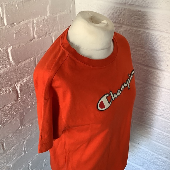 Champion Spellout T Shirt - Size S - Orange - Cotton - P2P 19โ - Picture 6 of 7